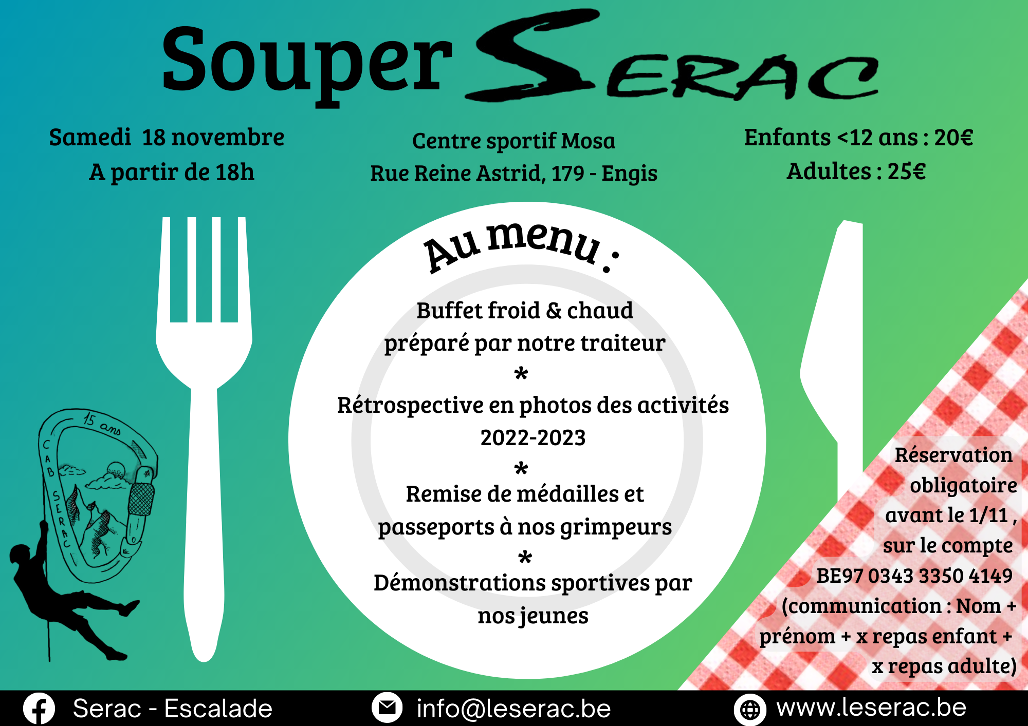 Souper du SERAC @ Centre sportif Mosa | Engis | Région Wallonne | Belgique